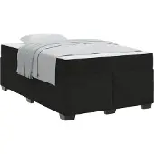 vidaXL Bedframe met matras Zwart 120 x 200 cm Stof
