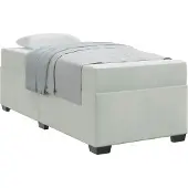vidaXL Bedframe met matras Lichtgrijs 90 x 200 cm Stof