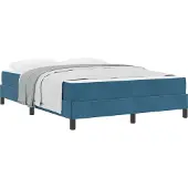 vidaXL Boxspring bed met matras Donkerblauw 160 x 200 cm Stof