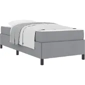 vidaXL Boxspring bed Lichtgrijs 80 x 200 cm Stof