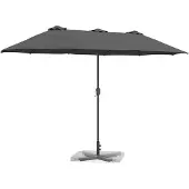 Syfax Tuinparasol Antraciet 370 x 197 x 239 cm Polyester en Aluminium