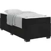 vidaXL Bedframe met matras Zwart 90 x 200 cm Stof