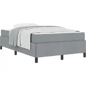 vidaXL Boxspring bed Lichtgrijs 120 x 200 cm Stof