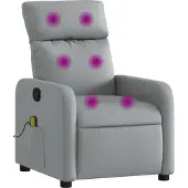 Syfax Massagestoel Lichtgrijze Stof