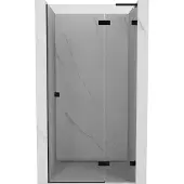 Mexen Lunar L draaideur douchedeur rechts 85 , transparant, zwart - 834L-085-000-70-00-P
