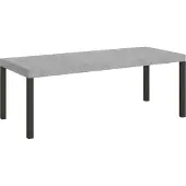 Itamoby Uittrekbare tafel, 90 x 160/264 cm, frame: Everyday Premium Cement, antraciet
