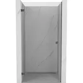 Mexen Lunar-B pivoterende douchedeur links 80 , transparant, geborsteld kanongrijs - 832-080-000-66-00-L