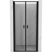 Mexen Mist draaideur douchedeur 100 , zwarte lijst, zwart - 8A7-100-000-70-70