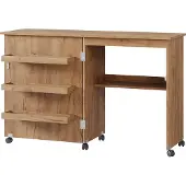 Vicco Carmen Naaitafel – 118 x 77.5 cm met 3 legplanken Eiken