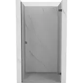 Mexen Lunar-B draaibare douchedeur rechts 45 , transparant, geborsteld geweergrijs - 832-045-000-66-00-P