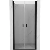Mexen Mist douchedeur scharnierend 95 , transparant, zwart - 8A7-095-000-70-00