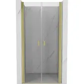Mexen Mist draaideur douchedeur 95 , transparant, geborsteld goud - 8A7-095-000-55-00
