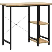Syfax Computerbureau 80x40x72 cm MDF metaal zwart lichteikenkleurig