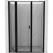Mexen Mist L linkse scharnierende douchedeur 155 , zwart frame, zwart - 8A4L-155-001-70-70-L