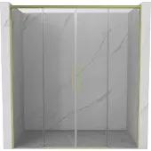 Mexen Rox schuifdeur douche 170 , transparant, geborsteld goud - 8C2-170-002-55-00