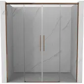 Mexen Rox schuifdeur voor douche 180 , transparant, roze goud - 8C2-180-002-60-00
