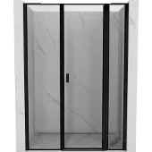 Mexen Mist L draaideur douchedeur rechts 135 , zwarte omlijsting, zwart - 8A4L-135-001-70-70-P