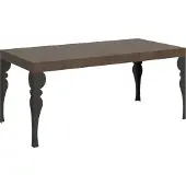 Itamoby Uitschuifbare tafel 200/304x90 cm, Paxon notenhout met antracietkleurige poten