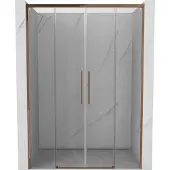 Mexen Rox schuifdeuren voor douche 140 , transparant, roze goud - 8C2-140-002-60-00