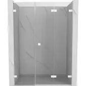 Mexen Lunar-F L vouwdeur douchedeur rechts 110 , transparant, wit - 836SL-110-050-20-00-P