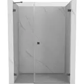 Mexen Lunar-B douchedeur scharnierend rechts 110 , transparant, gun metal - 832S-110-050-95-00-P
