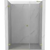 Mexen Lunar-B draaideur douchedeur links 135 , transparant, goud geborsteld - 832S-135-050-55-00-L