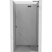 Mexen Lunar L douchedeur scharnierend rechts 125 , transparant, gun metal - 834L-125-000-95-00-P