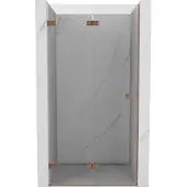 Mexen Lunar-F opvouwbare douchedeur links 100 , transparant, geborsteld koper - 836-100-000-65-00-L