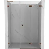 Mexen Lunar-F L inklapbare douchedeur rechts 135 , transparant, roze goud - 836SL-135-050-60-00-P