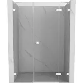 Mexen Lunar douchedeur rechts scharnierend 150 , transparant, wit - 834S-150-050-20-00-P