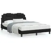 Prolenta Maison Exclusive - Bed "Viana" met matras, zwart, 120x200 cm, kunstleer
