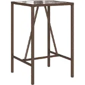Syfax Tuinbartafel 70x70x110 cm poly rattan bruin