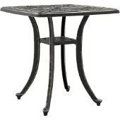 Syfax Tuintafel 53x53x53 cm gietaluminium bronskleurig