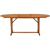 Syfax Tuintafel 200x100x75 cm massief eucalyptushout
