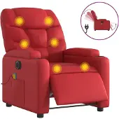 Sonstiges Massagestoel verstelbaar elektrisch kunstleer rood