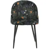 Ebuy24 Velvet eetkamerstoel gebloemd.
