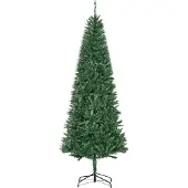 HOMCOM Kunstkerstboom, 210 cm hoog, 865 takken, met doornen, imitatie van een Nordmann-spar, uitstekende realistische uitstraling, groen