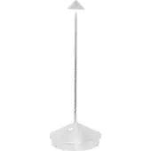 Zafferano Tafellamp Pina 3K, dimbaar, alu / grijs / zink, Woon-/ Eetkamer, Aluminium, Modern, Tafellamp