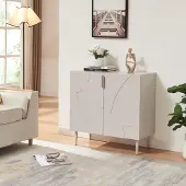 En.casa Commode Starvili dressoir 75x76x38 cm beige []