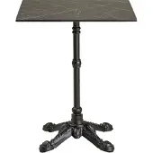 Ebuy24 Bistrotafel - Rechthoek Marmerlook - 60x60x73cm