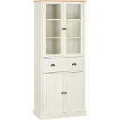 HOMCOM Keukenkast - MDF - 76x40x182,5cm - Wit