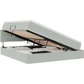 vidaXL LED opbergbed met matras Lichtgrijs 180 x 200 cm Fluweel