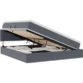 vidaXL Opbergbed met matras Donkergrijs 180 x 200 cm Fluweel
