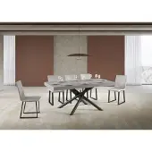 Itamoby - Uittrekbare eettafel 180/284x90 cm, met poten van beukenhout, afwerking: antraciet