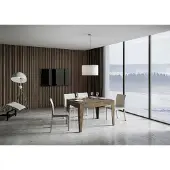 Itamoby - Uittrekbare eettafel 120/180x90 cm, uitvoering Cico notenwood