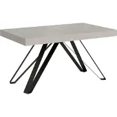 Ityhome - Uittrektafel 160/264x90 cm, afwerking Terium Kaschmir, poten in antraciet