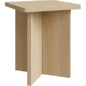 Selsey Qubeo – Salontafel 42 cm, vierkant met kruisframe, eikenlook