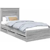 Syfax Bedframe Grijs Sonoma 90 x 190 cm Ingenieurshout