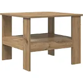 vidaXL Salontafel Artisan Eiken 57 x 55 x 45 cm Bewerkt hout
