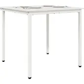 Syfax Eettafel Wit 80 x 80 x 75 cm Massief grenenhout
